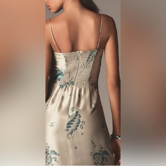 Reformation Cream and Green Floral Maxi Dress - Picture 3 of 12